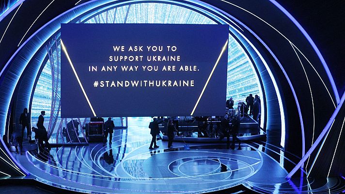 Telediario 1 - La Academia y los actores muestran su apoyo a Ucrania