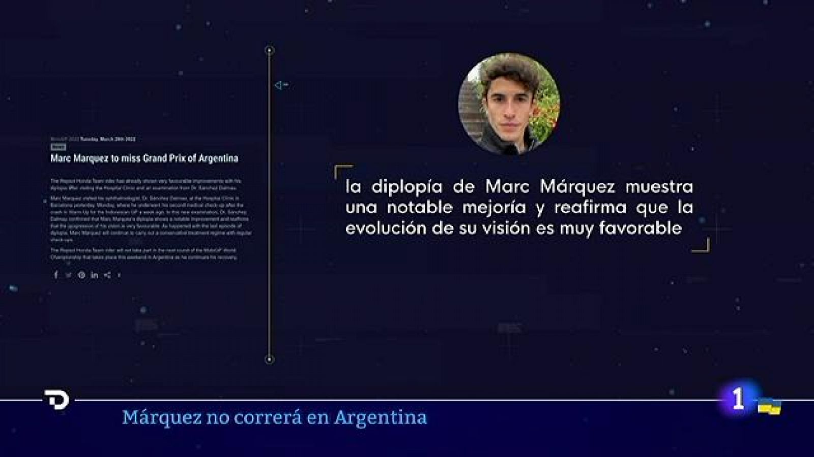 Marc Márquez mejora de su diplopía pero no correrá en Argentina