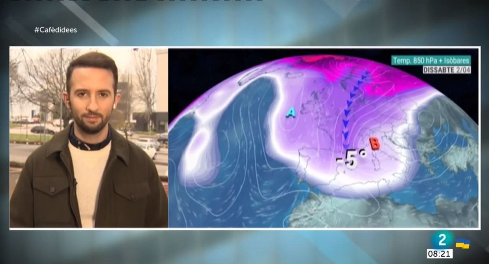 El Temps (31/03/2022) - A la tarda, les pluges poden ser intenses a les comarques de Barcelona i Girona, la nevada es reactivarà a la cara nord del Pirineu i el mestral bufarà al sud