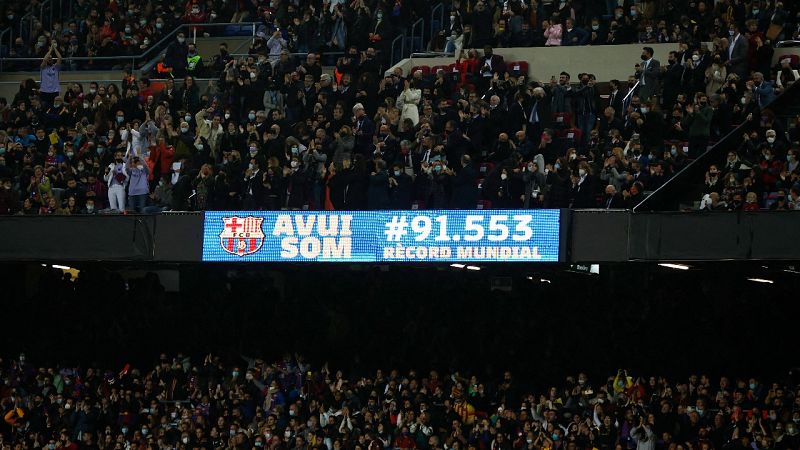El Camp Nou bate el récord del mundo en un partido femenino de fútbol
