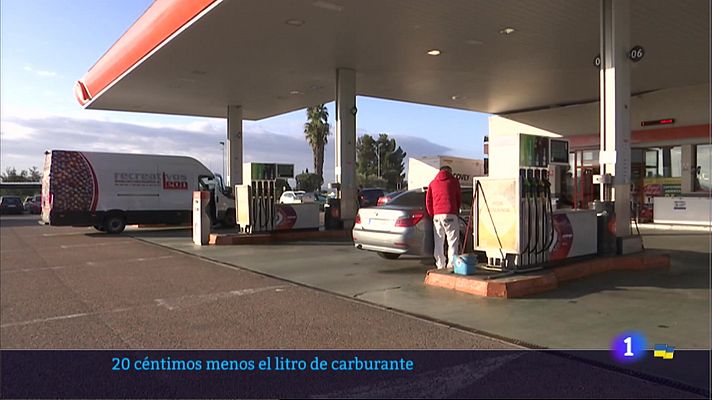 20 céntimos menos el litro de carburante