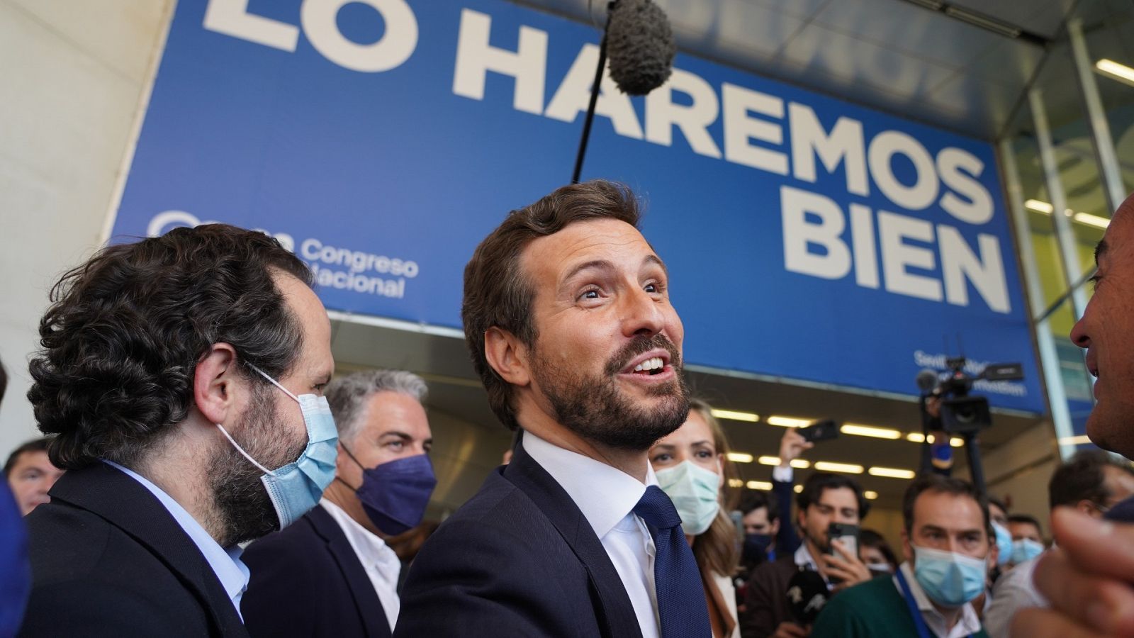 Casado llega al congreso del PP para dar su último discurso como líder