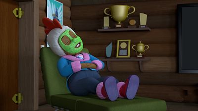 Pups save a mud monster