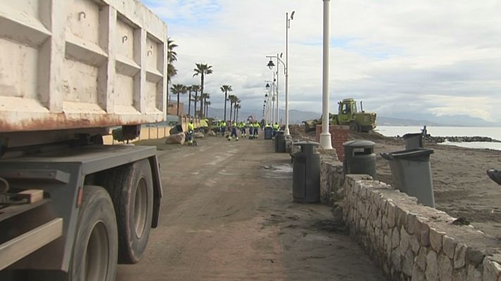 Málaga se recupera del temporal