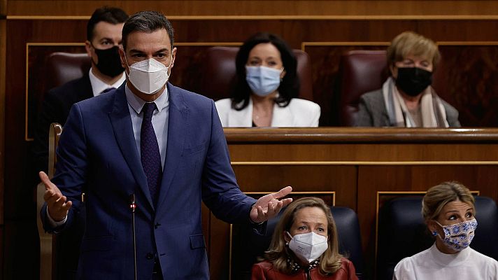 Telediario 1 - Nuevo choque entre el Gobierno y la oposición por el decreto de respuesta a la guerra