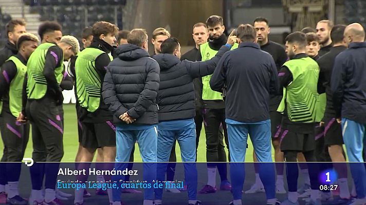 Telediario Matinal - El Barça pone a prueba su mejoría ante el Eintrach en Europa League