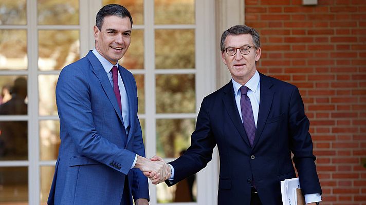 Informativo 24h - Sánchez se reúne con Feijóo en su primer encuentro como nuevo líder del PP