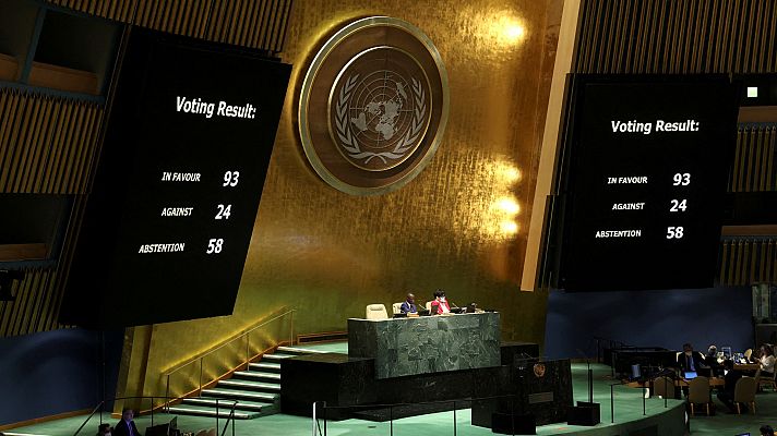 Telediario 2 - La ONU suspende la participación de Rusia en el Consejo de Derechos Humanos