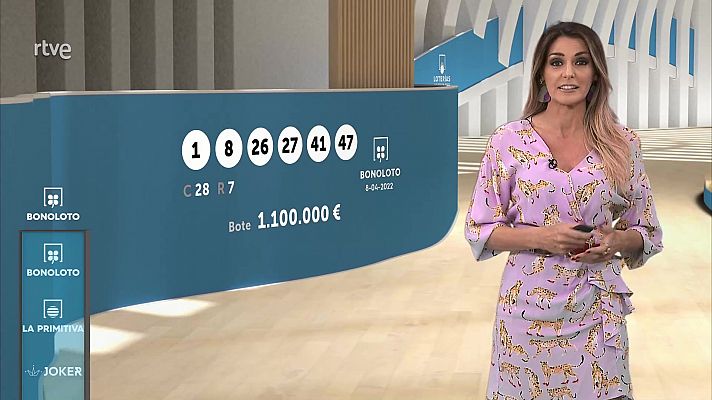 Loterías - Sorteo de la Bonoloto y Euromillones del 08/04/2022