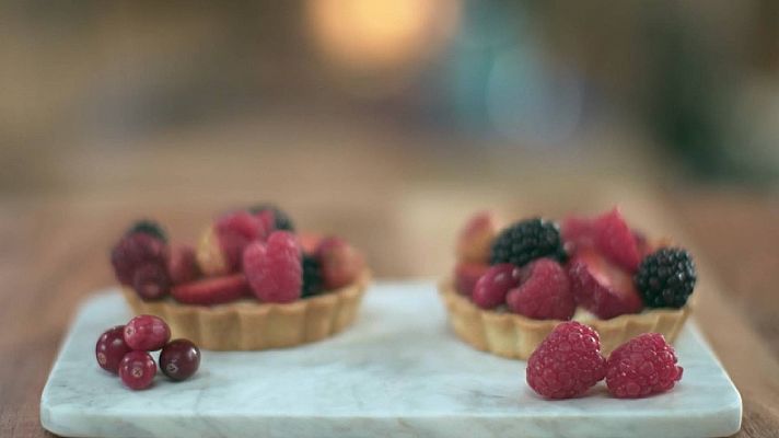 Receta de tartaleta de crema con frutos rojos