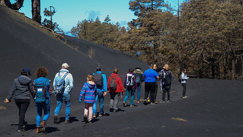 Comienzan las rutas guiadas al cono del volc�n de La Palma