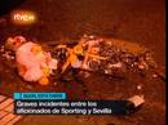 Incidentes en el Sporting-Sevilla