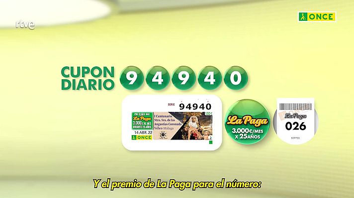 Sorteos ONCE - Sorteo ONCE - 14/04/22