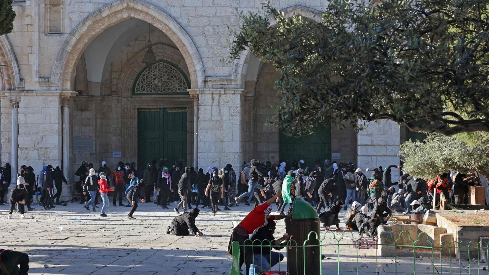 Enfrentamientos en la Explanada de las Mezquitas de Jerusalén