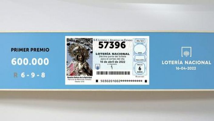 SELAE - Sorteo de la Lotería Nacional del 16/04/2022