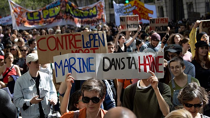 Marchas en Francia contra la extrema derecha