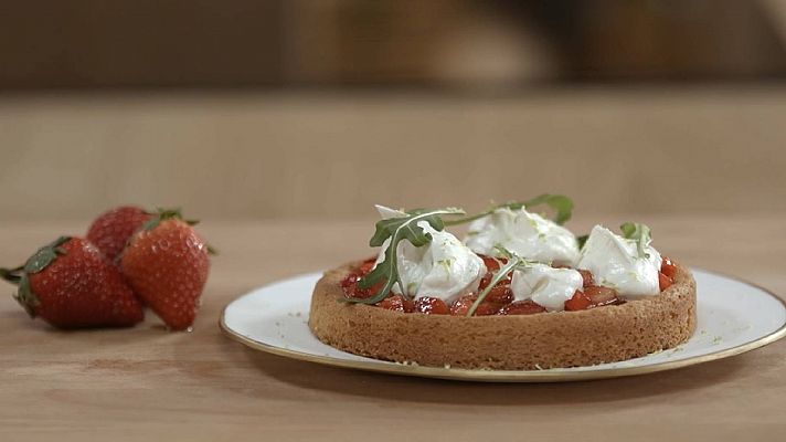 Receta de tartaleta de fresas con nata