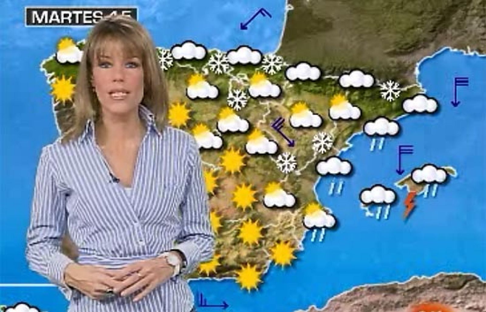 Nieve en el Cantábrico, alto Ebro y Teruel