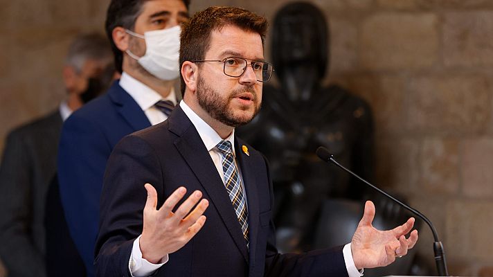 Telediario 2 - AragonAragonès da por congelada la mesa de diálogo por el espionaje de Pegasus y pide una investigación en el Congreso