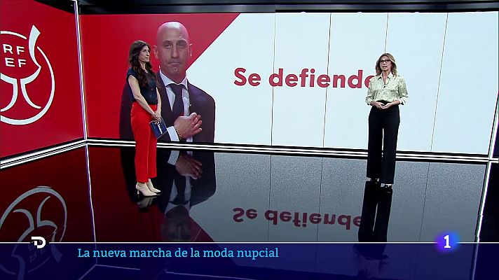 Telediario 1 - Rubiales defiende la "legalidad" del contrato de la Supercopa