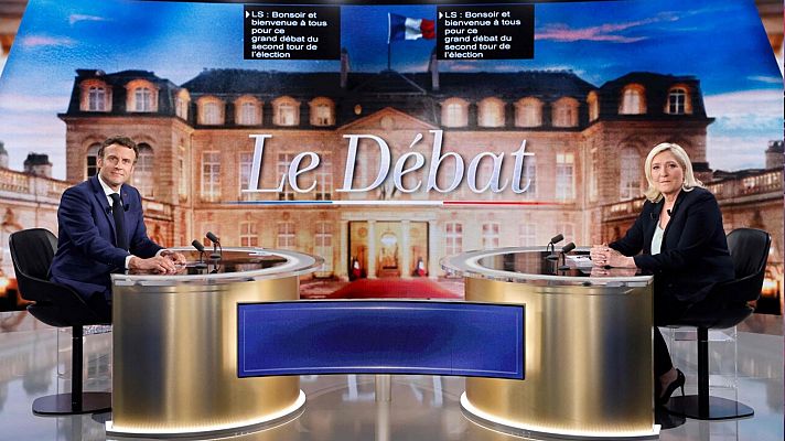 Elecciones en Francia. Debate E. Macron y M. Le Pen