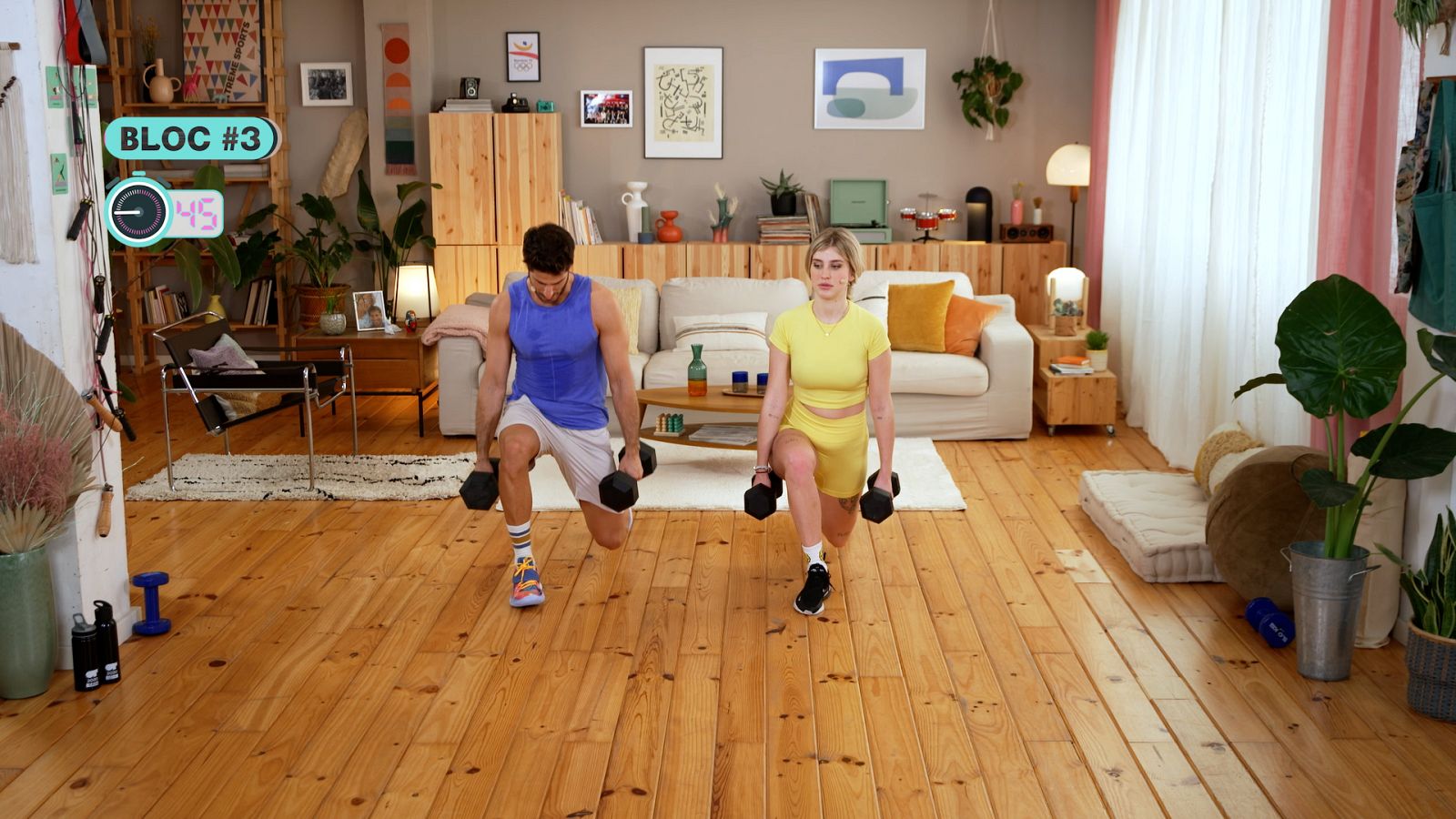 Fitmés - Cesc Escolà i Samantha Gilabert fan un circuit de full body - Veure ara