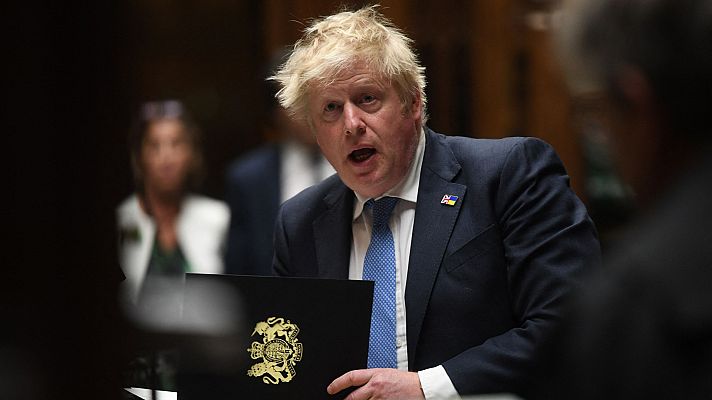 Telediario 1 - El parlamento británico investigará a Boris Johnson
