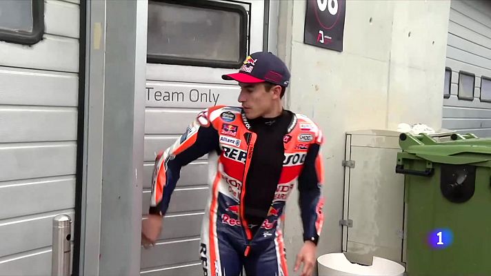 Telediario Fin de Semana - Marc Márquez se encuentra "bien" tras sufrir otra impactante caída en MotoGP