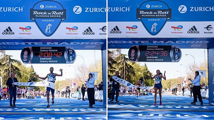 Atletismo - Los etíopes Abdela Gemeda y Yirga Dagne ganan el Maratón de Madrid