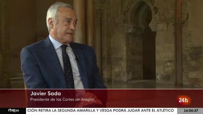 Javier Sada, presidente de las Cortes de Aragón