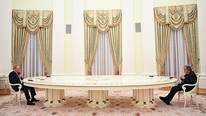 Telediario 2 - Putin y Guterres no alcanzan ningún compromiso en su encuentro