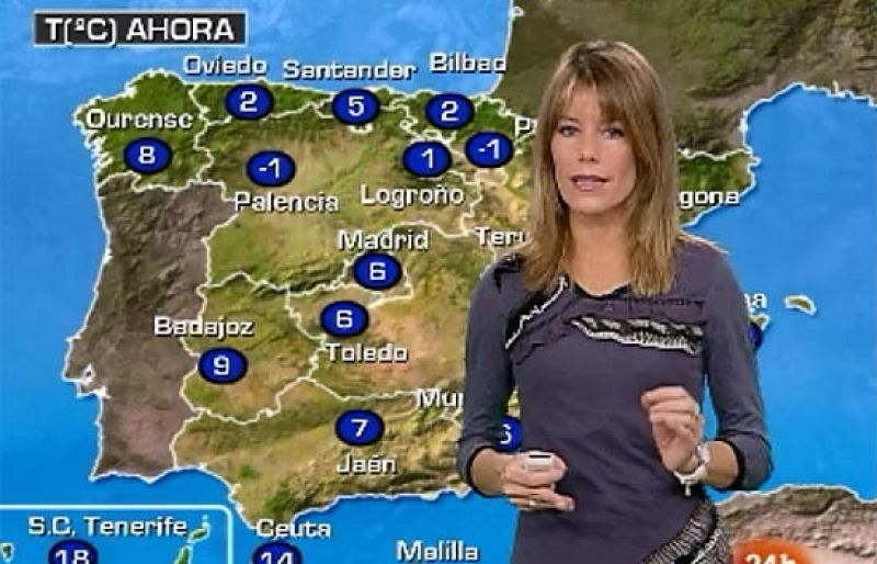 Nieve en la mitad norte y temperaturas mínimas en ascenso