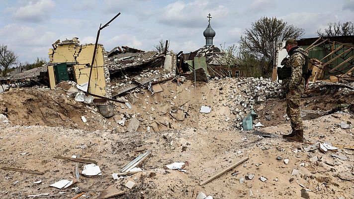 Telediario 1 - Las fuerzas terrestres rusas ganan nuevas posiciones en la región de Járkov y el Donbás