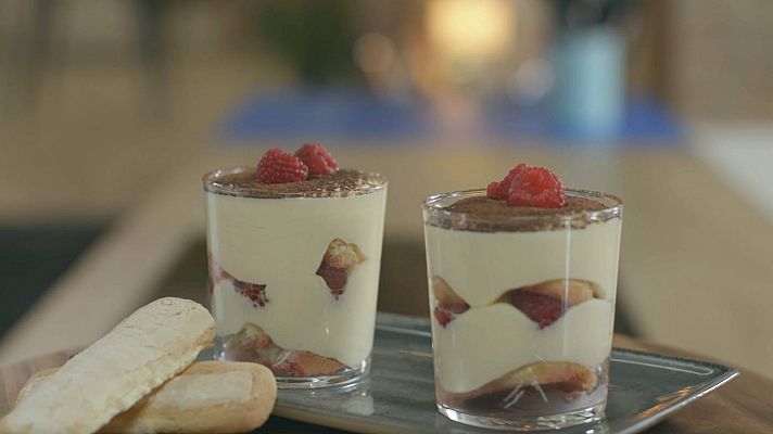 Receta de tiramisú de frambuesa