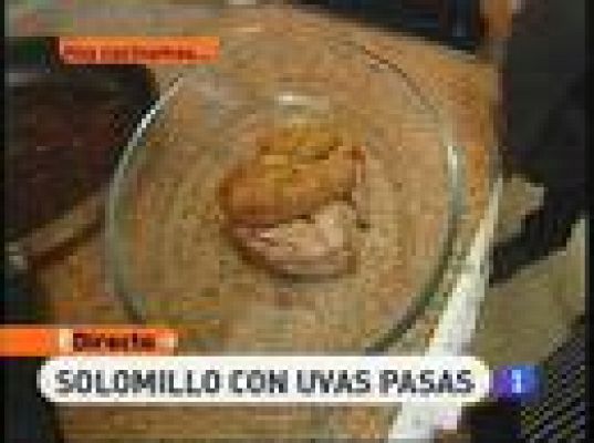 Solomillo con uvas pasas