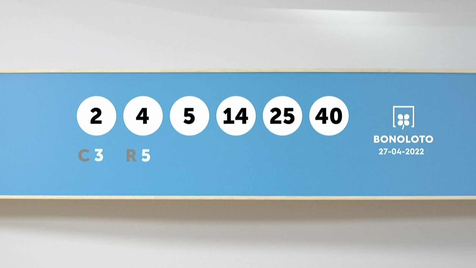 Sorteo de la Lotería Bonoloto del 27/04/2022 - Ver ahora
