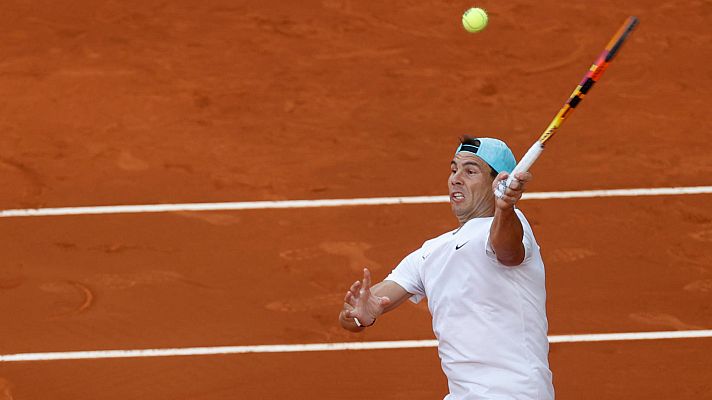 Telediario 2 - Rafa Nadal entrena duro para su regreso en la Caja Mágica