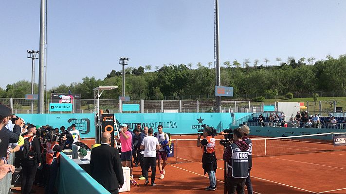 Nadal y Alcaraz guardan las distancias en el entrenamiento del Madrid Open