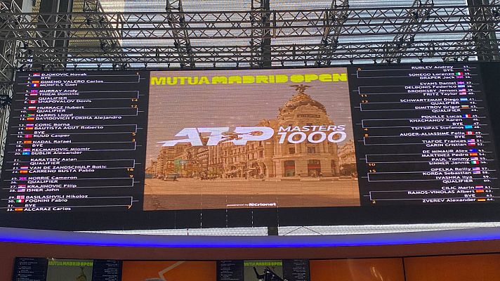 Telediario 2 - Sorteo del Madrid Open: Nadal y Alcaraz se verían en cuartos