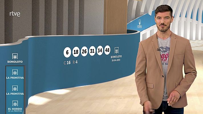 Loterías - Sorteo de la Bonoloto y Primitiva del 30/04/2022