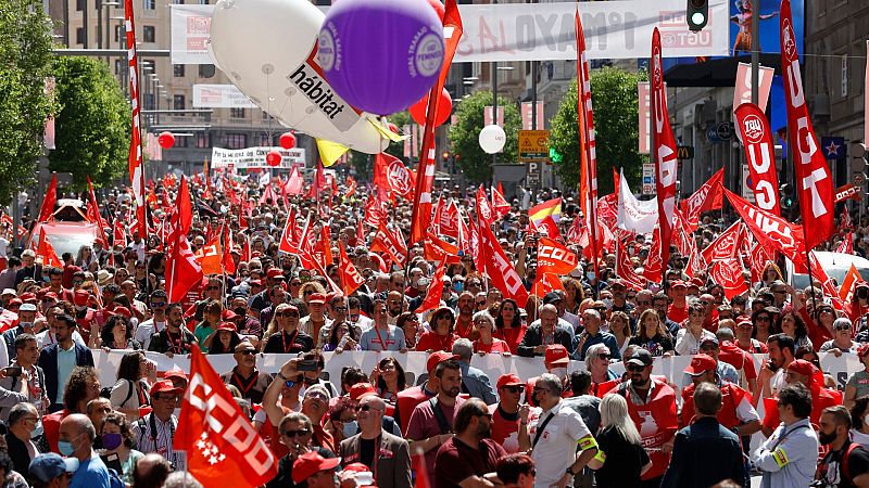 Las marchas del 1 de mayo reclaman garantizar el poder adquisitivo de los trabajadores