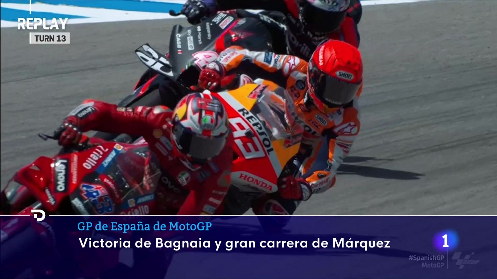 MotoGP Jerez | Bagnaia gana, Aleix, tercero, y Márquez, cuarto