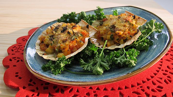 Sergio cocina - Vieiras rellenas al Albariño