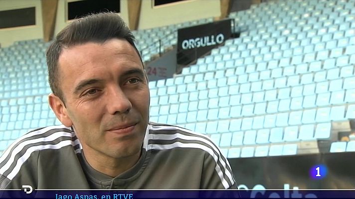 Telediario 2 - Iago Aspas, en RTVE: "No es fácil para la plantilla la situación de Santi Mina"