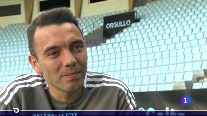 Telediario 2 - Iago Aspas, en RTVE: "No es fácil para la plantilla la situación de Santi Mina"