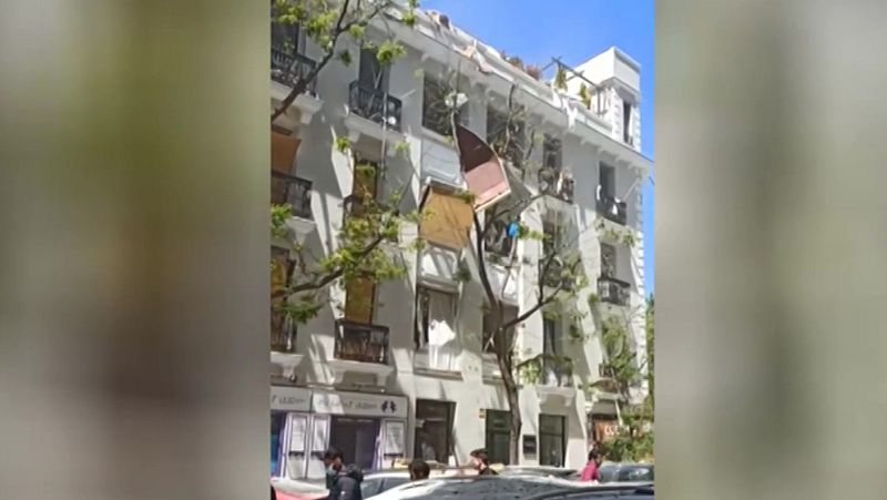 Explosión en un edificio de 4 plantas en el barrio de Salamanca de Madrid