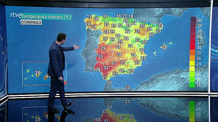 Las temperaturas continuarán en ascenso en la mayor parte del país excepto en el litoral de Andalucía y Estrecho