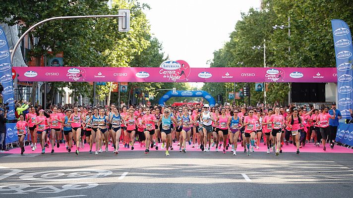 Telediario Fin de Semana - Una 'marea rosa' contra el cáncer de mama recorre Madrid