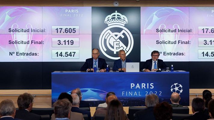 El Real Madrid sortea sus 14.547 entradas para París y abrirá el Bernabéu para ver la final