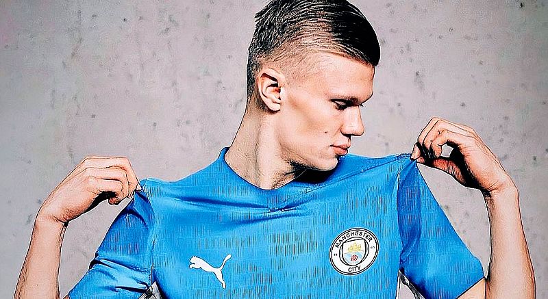 Haaland ya luce la camiseta del City